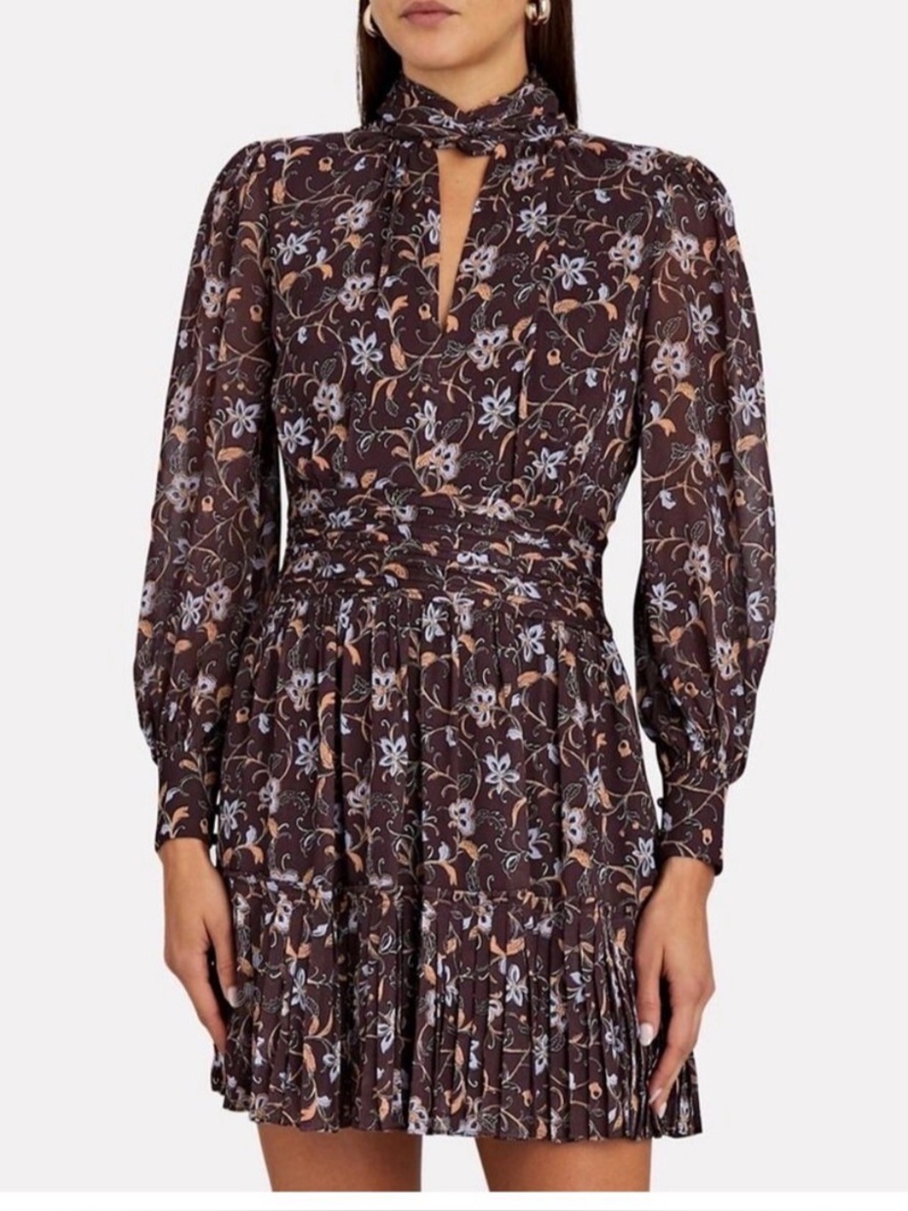 EUC Nicholas Gemma Dress | Swirling Jasmine Bordeaux | US 2